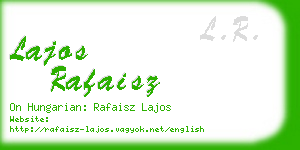 lajos rafaisz business card